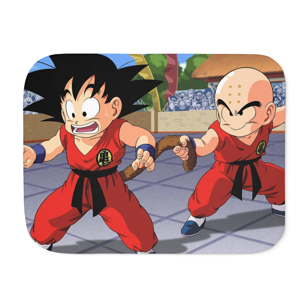 Goku vs Krillin Sherpa Blanket
