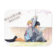 Load image into Gallery viewer, Anime Your Lie in April Sherpa Blanket
