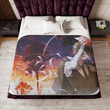 Load image into Gallery viewer, Osamu Dazai Sherpa Blanket
