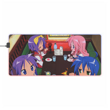 Load image into Gallery viewer, Lucky Star Konata Izumi, Kagami Hiiragi, Tsukasa Hiiragi, Miyuki Takara RGB LED Mouse Pad (Desk Mat)
