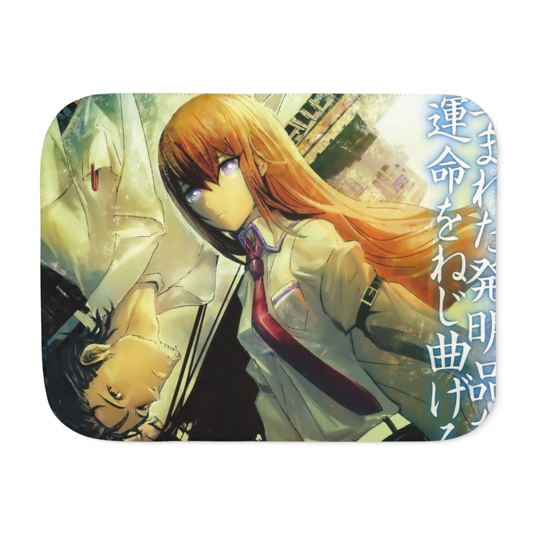 Makise Kurisu & Rintaro Okabe Sherpa Blanket