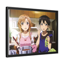 Load image into Gallery viewer, Kirito and Asuna Canvas Framed Art Print
