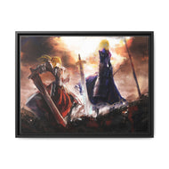 Fate/Apocrypha Artoria and Mordred Canvas Framed Art Print