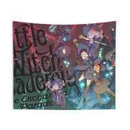 Little Witch Academia Atsuko Kagari, Sucy Manbavaran, Diana Cavendish, Amanda O'neill, Computer Keyboard Pad Indoor Wall Tapestry