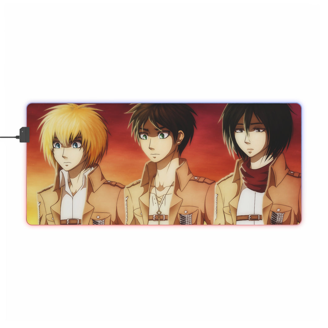 Anime Attack On Titan RGB LED Mouse Pad (Desk Mat)