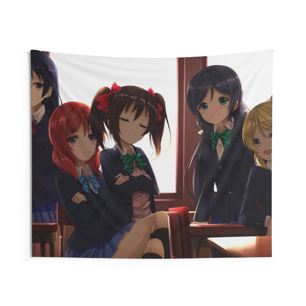 Love Live! Maki Nishikino, Kotori Minami, Umi Sonoda, Honoka Kousaka, Rin Hoshizora Indoor Wall Tapestry
