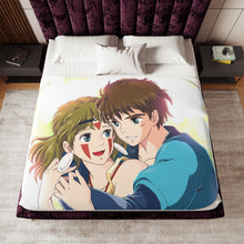 Load image into Gallery viewer, Anime Princess Mononoke Sherpa Blanket
