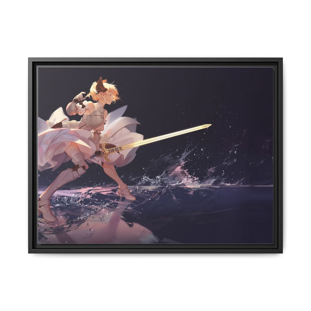 Saber Lily Canvas Framed Art Print