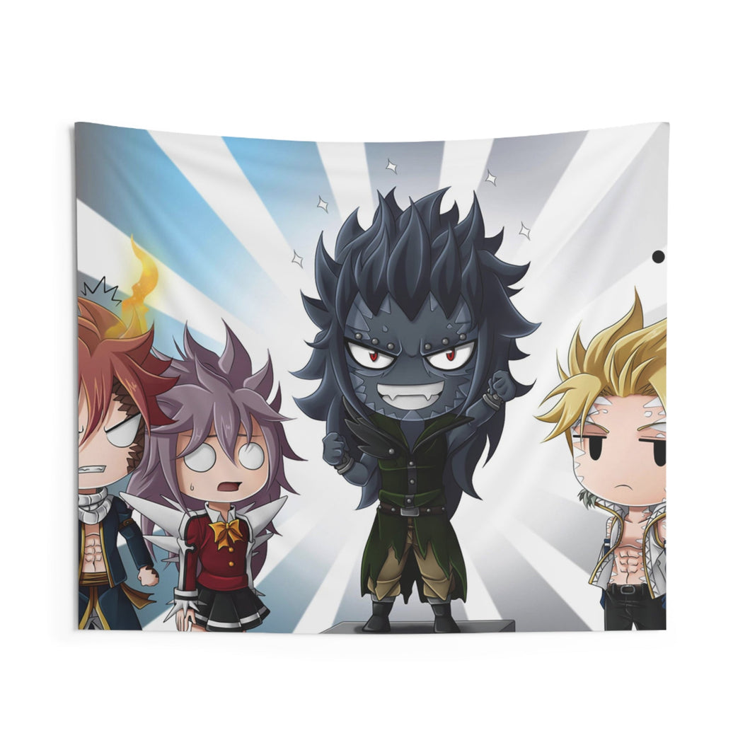 Fairy Tail Natsu Dragneel, Wendy Marvell, Gajeel Redfox Indoor Wall Tapestry