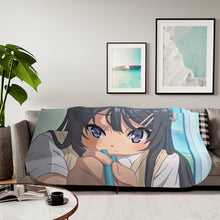 Load image into Gallery viewer, Sakurajima Mai Sherpa Blanket
