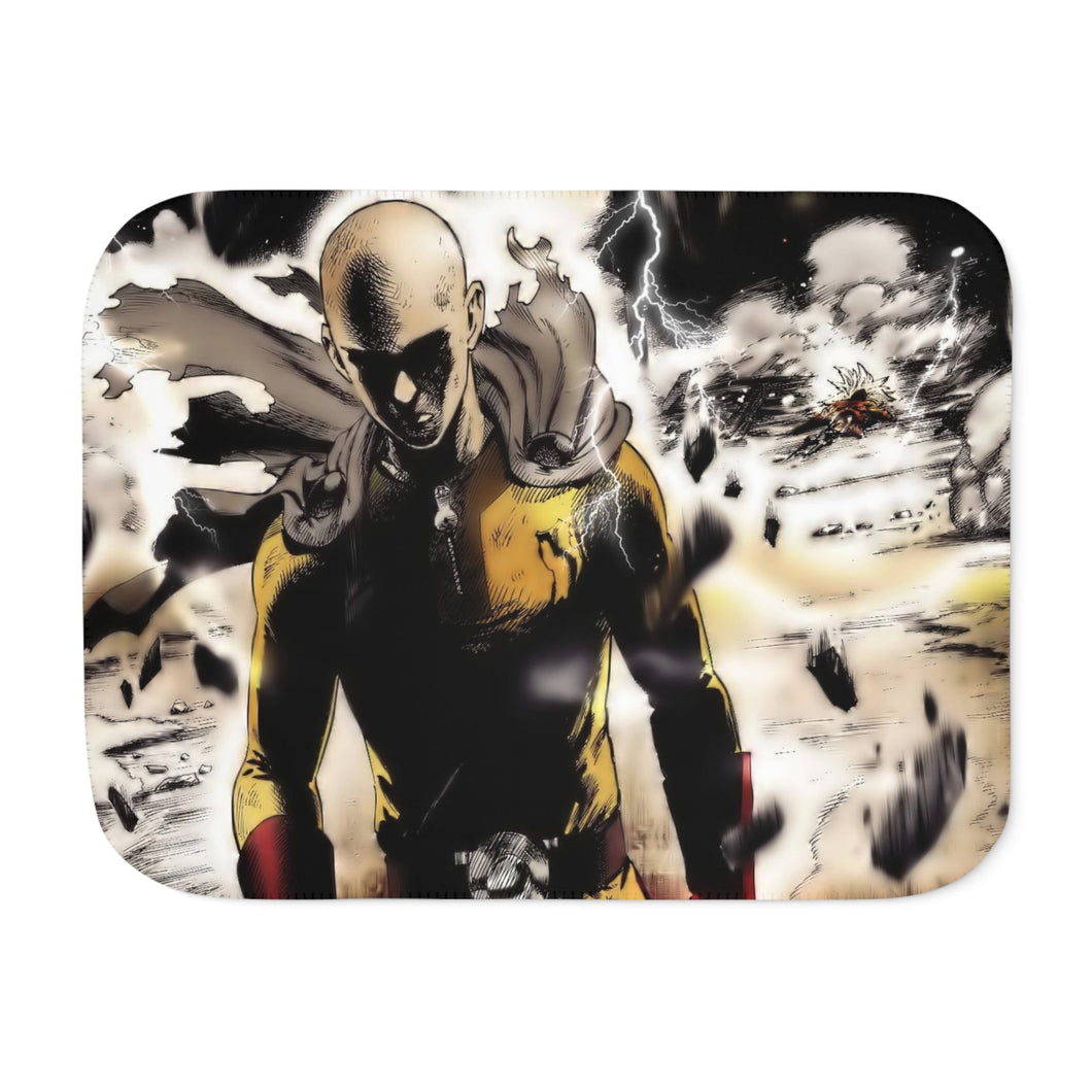 Saitama Vs Lord Boros Sherpa Blanket