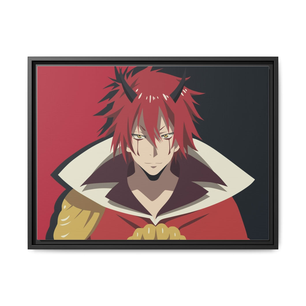 Benimaru - Tensei shitara Slime Datta Ken Minimalist Canvas Framed Art Print