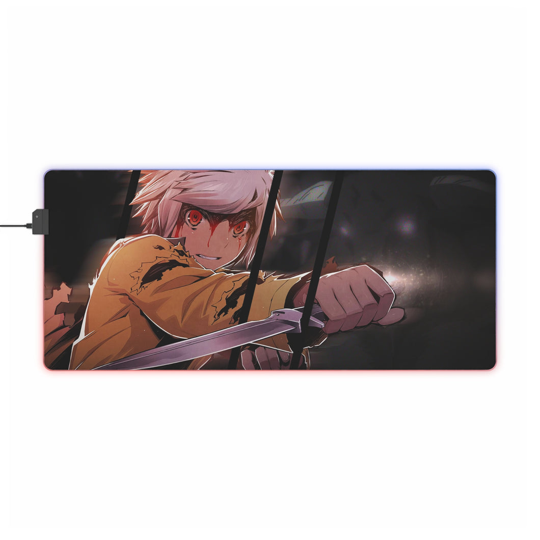 Is It Wrong To Try To Pick Up Girls In A Dungeon? RGB LED Mouse Pad (Desk Mat)
