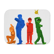 Mob Psycho 100 Arataka Reigen, Shigeo Kageyama, Ritsu Kageyama, Teruki Hanazawa Sherpa Blanket