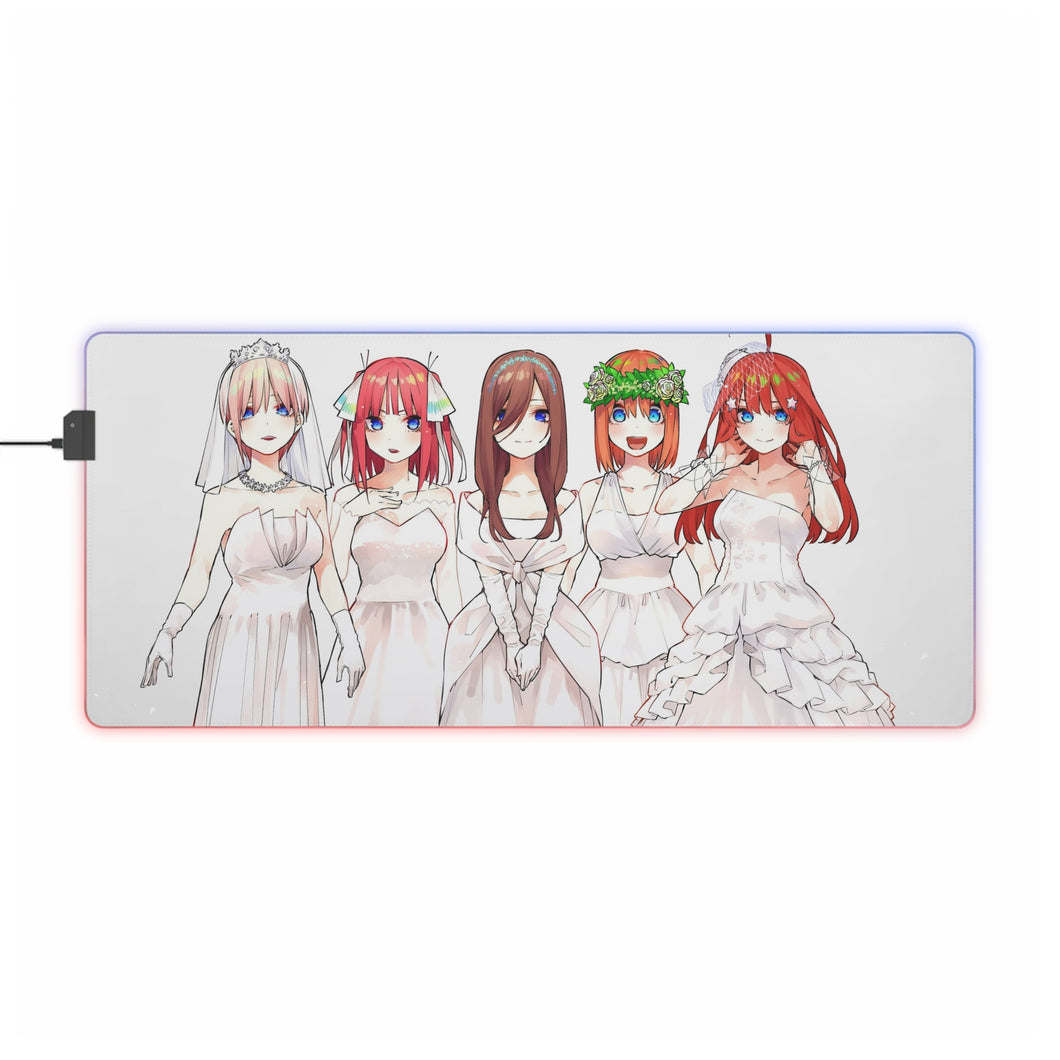 The Quintessential Quintuplets Miku Nakano, Itsuki Nakano, Nino Nakano, Yotsuba Nakano, Ichika Nakano RGB LED Mouse Pad (Desk Mat)