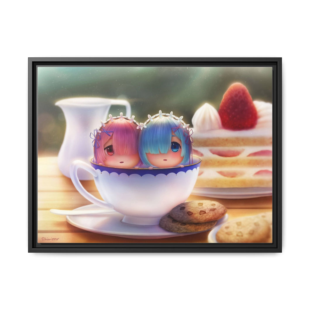 Rem & Ram Canvas Framed Art Print