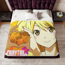 Load image into Gallery viewer, Fairy Tail Natsu Dragneel, Lucy Heartfilia Sherpa Blanket
