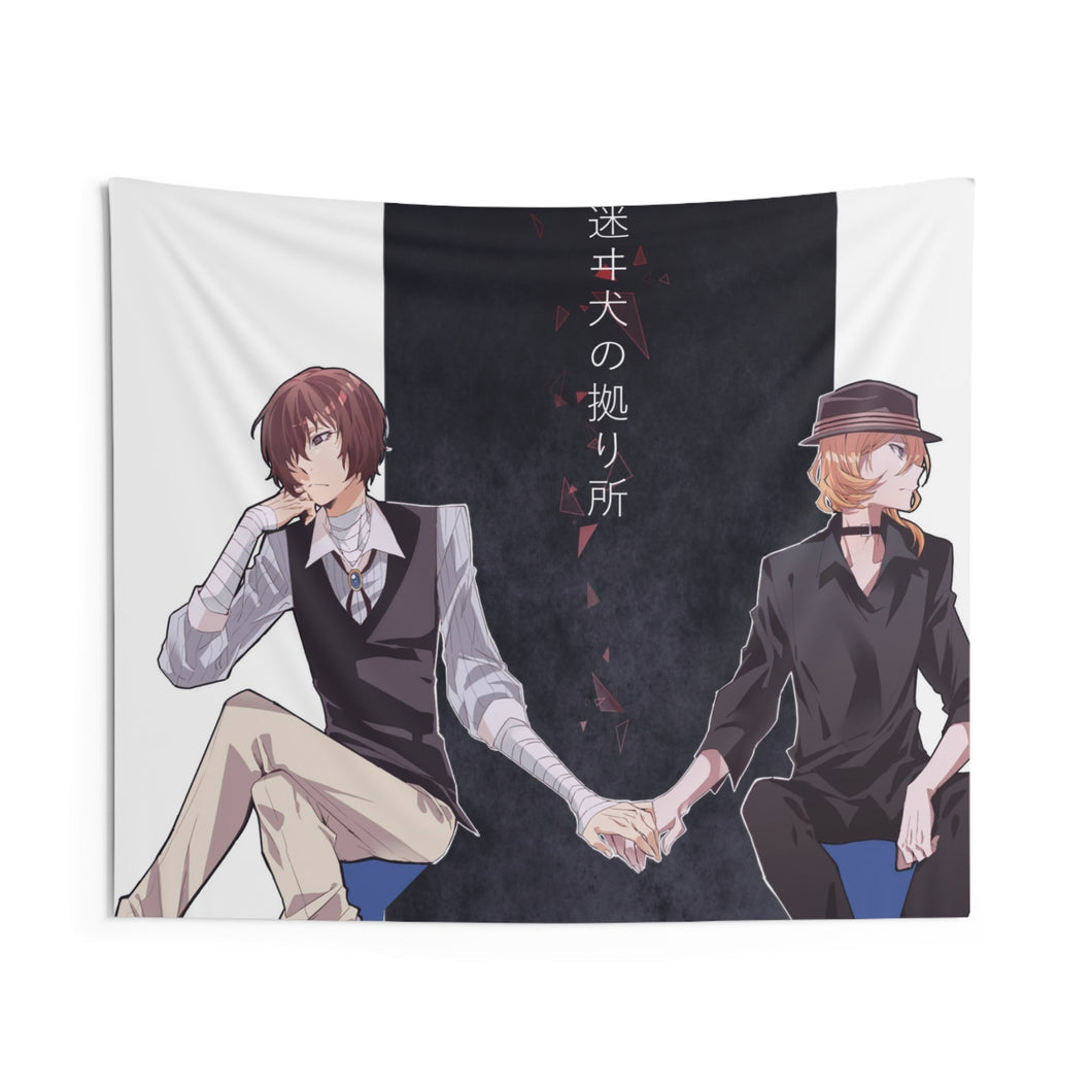 Bungou Stray Dogs Osamu Dazai, Chuuya Nakahara Indoor Wall Tapestry