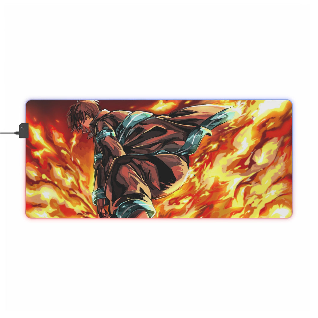 Fire Force Shinra Kusakabe RGB LED Mouse Pad (Desk Mat)