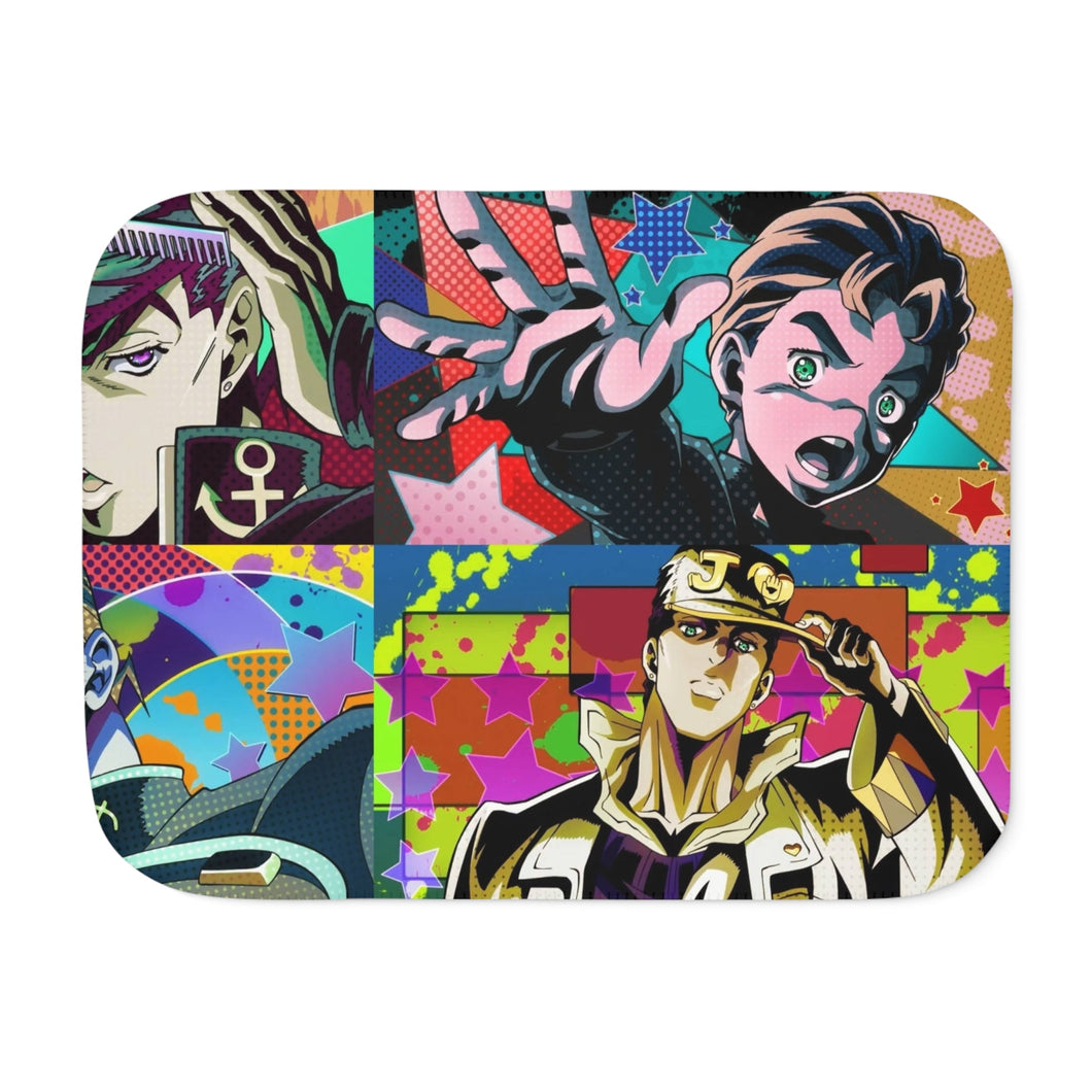 Jotaro Kujo Josuke Higashikata and Okuyasu Nijimura Sherpa Blanket