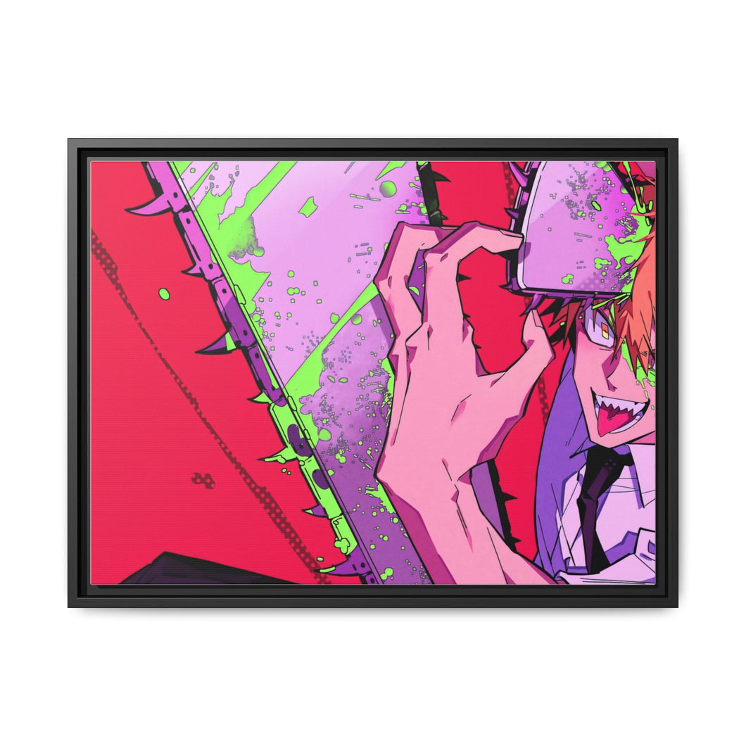 Anime Chainsaw Man Canvas Framed Art Print