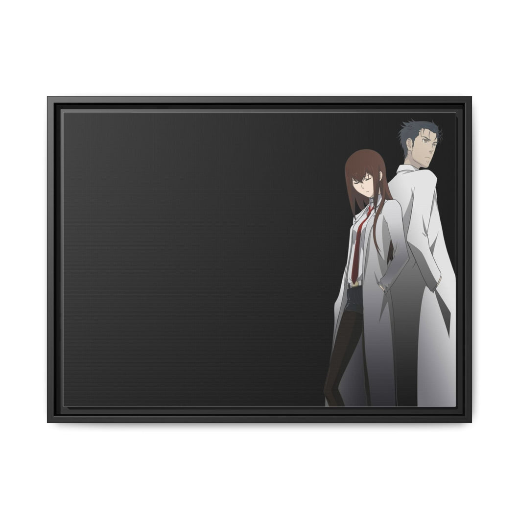 Makise Kurisu & Rintarou Kyouma Canvas Framed Art Print