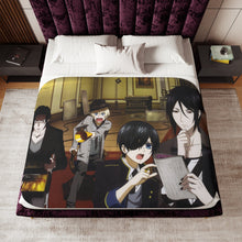 Load image into Gallery viewer, Black Butler Sherpa Blanket
