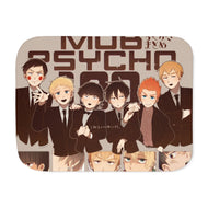 Mob Psycho 100 Arataka Reigen, Ekubo, Ritsu Kageyama, Teruki Hanazawa Sherpa Blanket