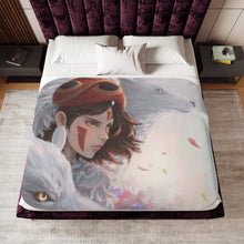 Load image into Gallery viewer, Anime Princess Mononoke Sherpa Blanket
