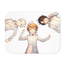 Load image into Gallery viewer, The Promised Neverland Ray, Norman, Emma Sherpa Blanket
