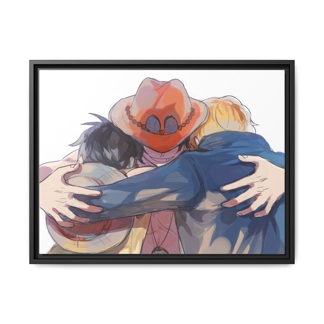 Luffy, Ace, Sabo Canvas Framed Art Print