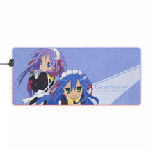 Load image into Gallery viewer, Lucky Star Konata Izumi, Kagami Hiiragi RGB LED Mouse Pad (Desk Mat)
