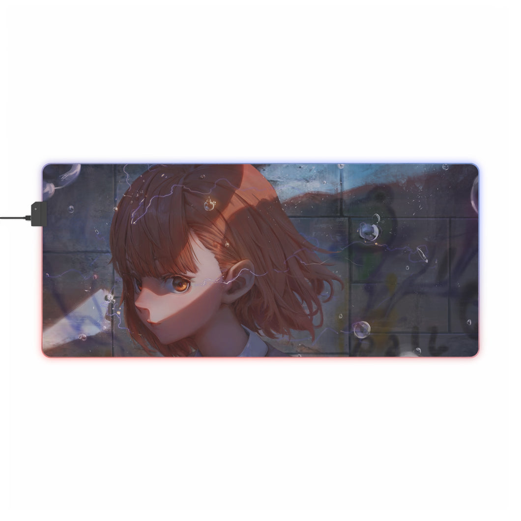 A Certain Scientific Railgun Mikoto Misaka RGB LED Mouse Pad (Desk Mat)