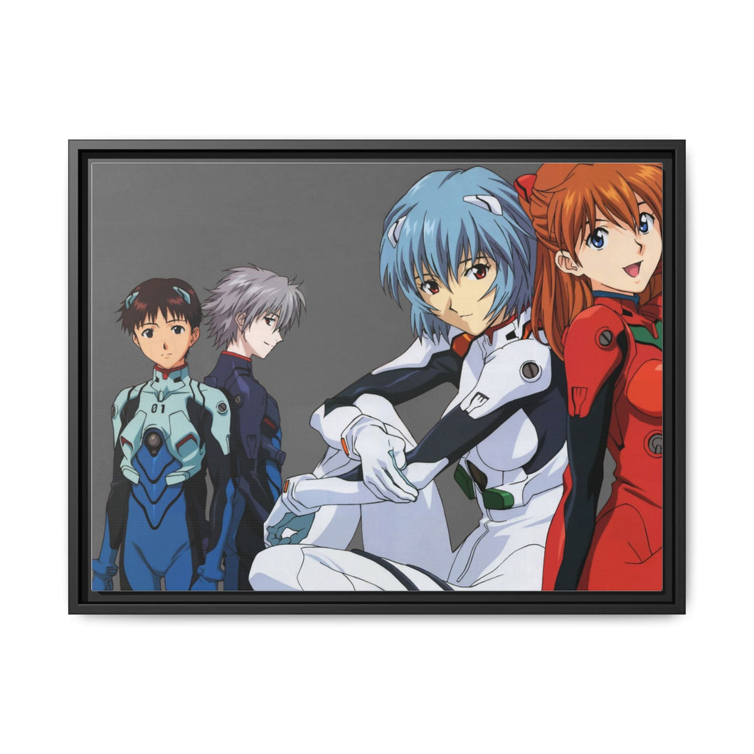 Anime Neon Genesis Evangelion Canvas Framed Art Print