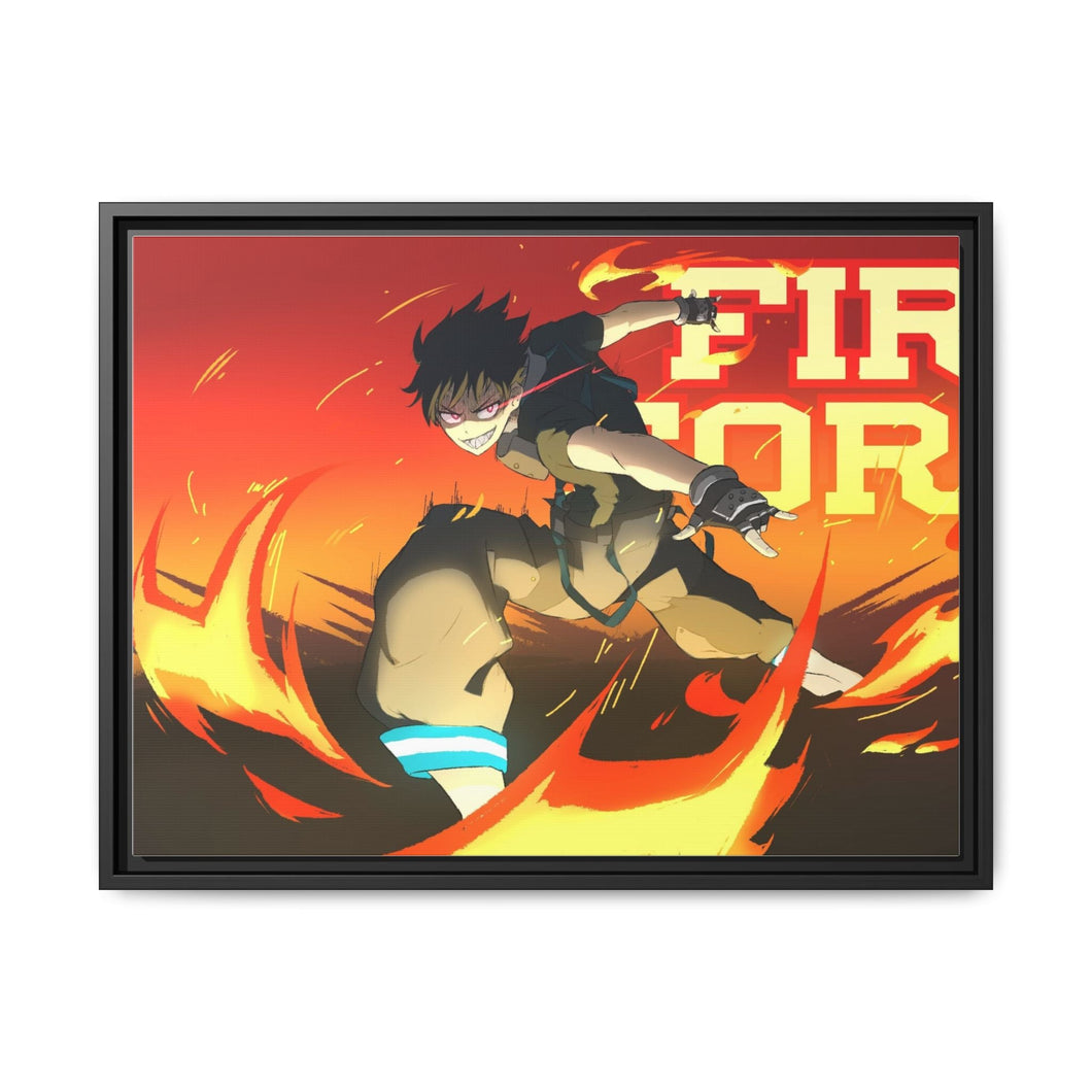 Anime Fire Force Canvas Framed Art Print