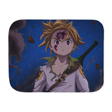 Load image into Gallery viewer, Meliodas Awake His Demon Blood Evil Power - Leader Of 10 Commandements - Sherpa Blanket

