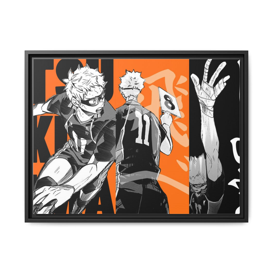 Tsukishima Kei Canvas Framed Art Print