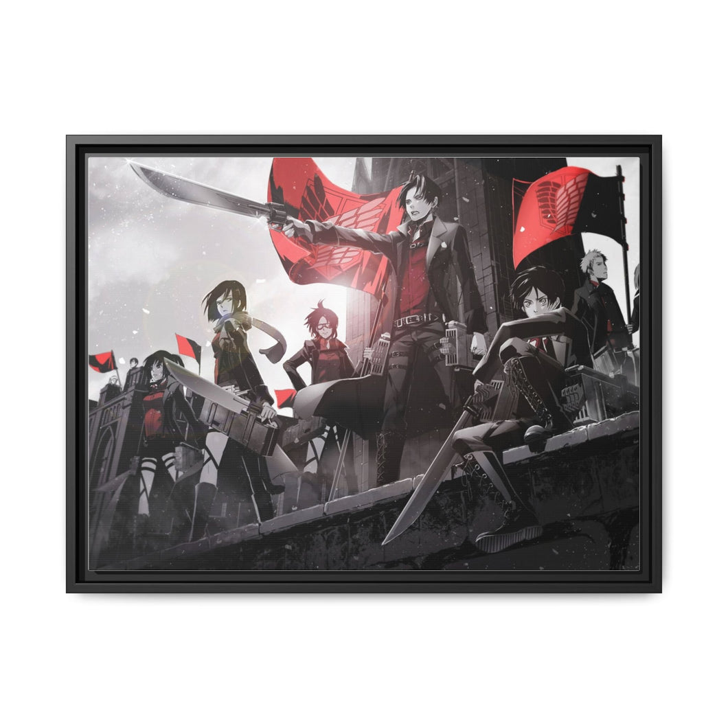 Anime Attack On Titan Canvas Framed Art Print