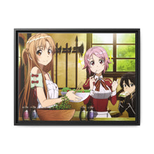 Load image into Gallery viewer, Asuna, Lisbeth and Kirito Canvas Framed Art Print
