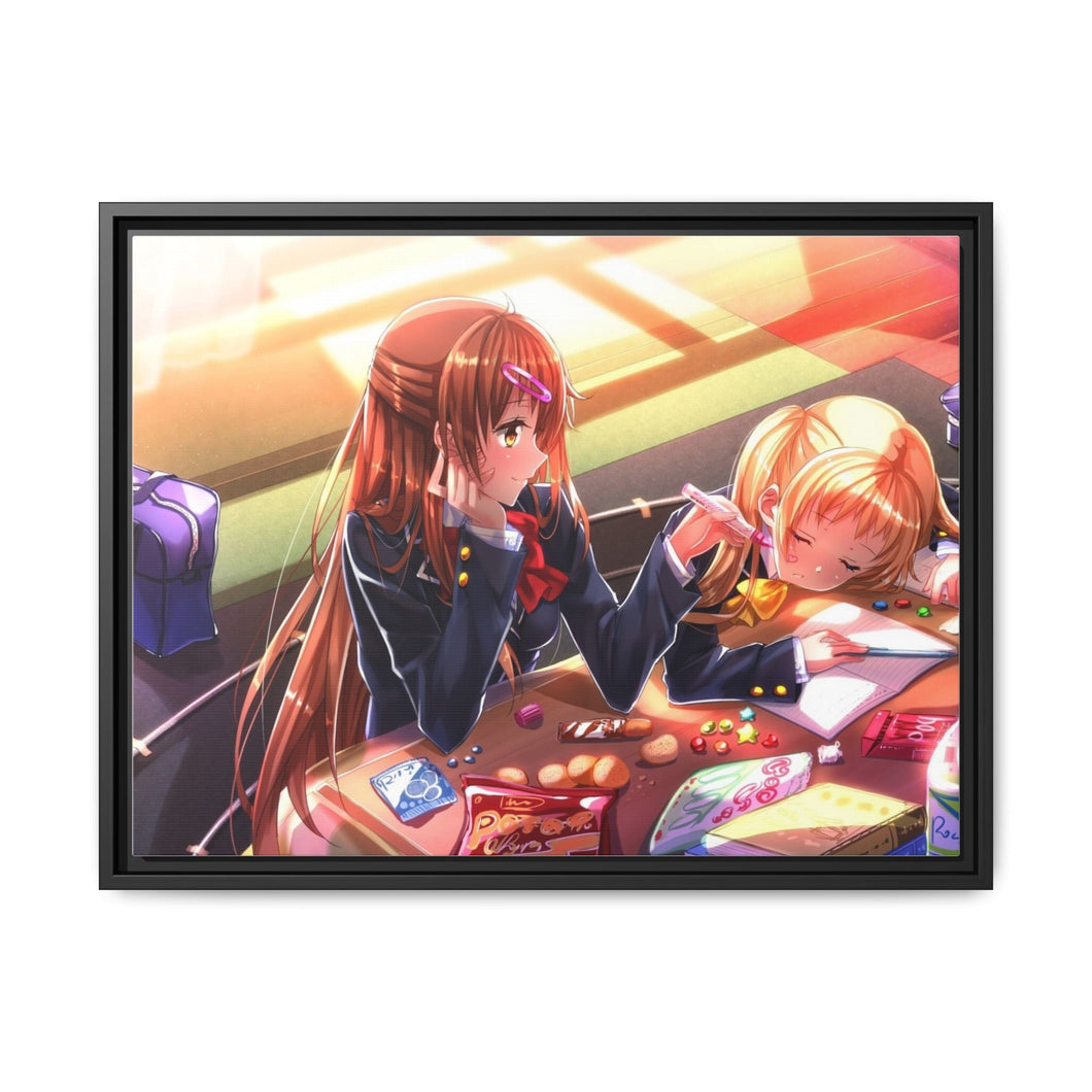Anime Love, Chuni Canvas Framed Art Print