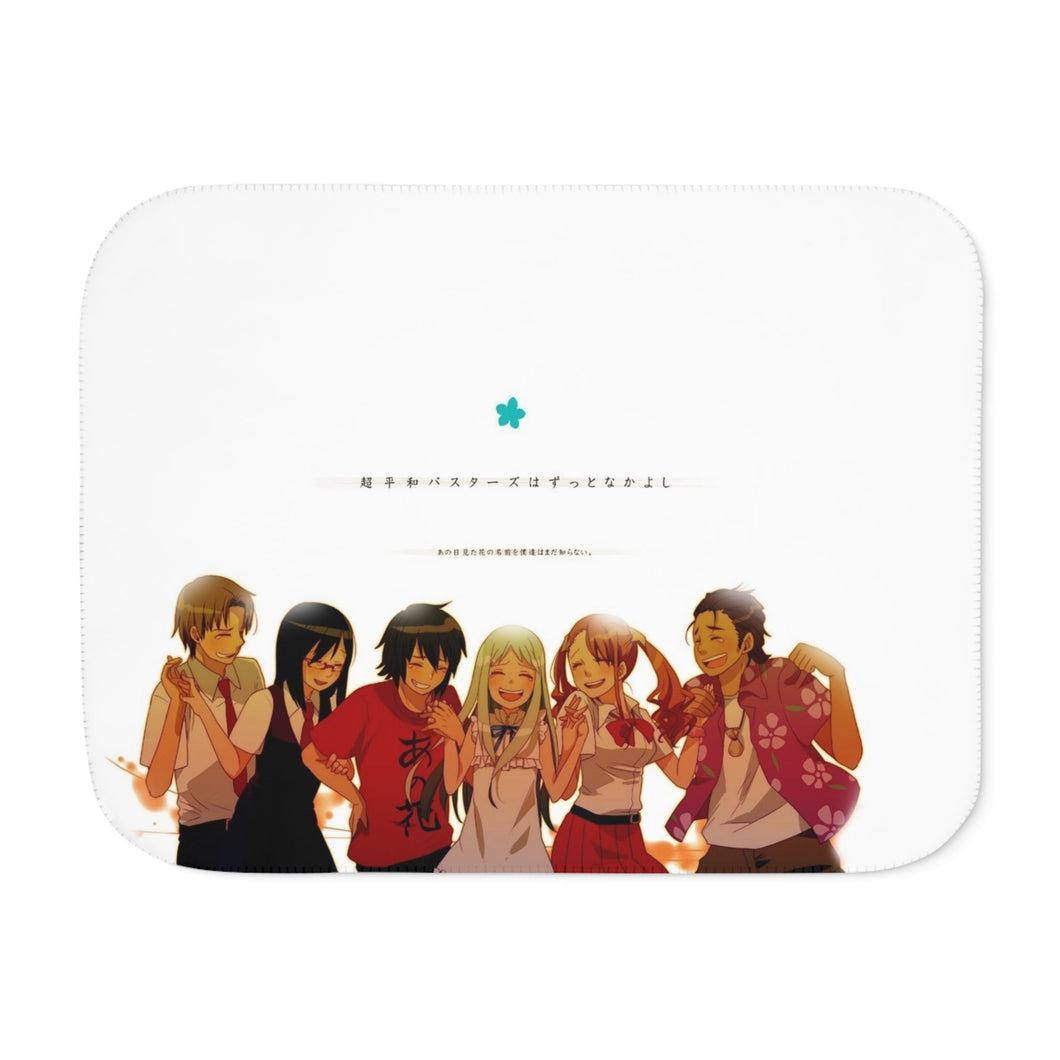 Anohana Meiko Honma, Jinta Yadomi, Naruko Anjou, Tetsudou Hisakawa, Chiriko Tsurumi Sherpa Blanket