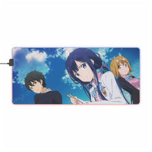 Load image into Gallery viewer, Masamune-kun&#39;s Revenge Aki Adagaki, Masamune Makabe, Yoshino Koiwai RGB LED Mouse Pad (Desk Mat)
