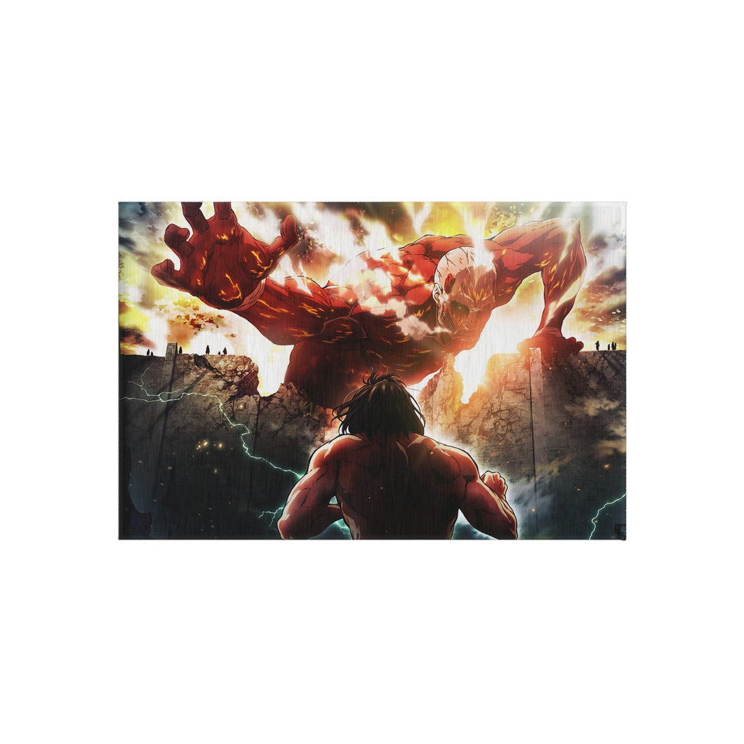 Colossal titan vs Eren Titan Rug