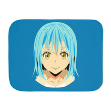 Load image into Gallery viewer, Rimuru Tempest Face ( Blue Background ) Sherpa Blanket
