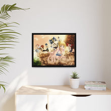 Load image into Gallery viewer, Fairy Tail Natsu Dragneel, Erza Scarlet, Gray Fullbuster, Lucy Heartfilia, Happy Canvas Framed Art Print
