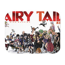 Load image into Gallery viewer, Fairy Tail Natsu Dragneel, Erza Scarlet, Gray Fullbuster, Lucy Heartfilia, Happy Sherpa Blanket
