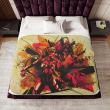 Load image into Gallery viewer, Asuka and Unit 02 Street Art Sherpa Blanket
