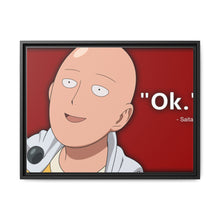 Load image into Gallery viewer, One Punch Man Saitama - Ok Canvas Framed Art Print
