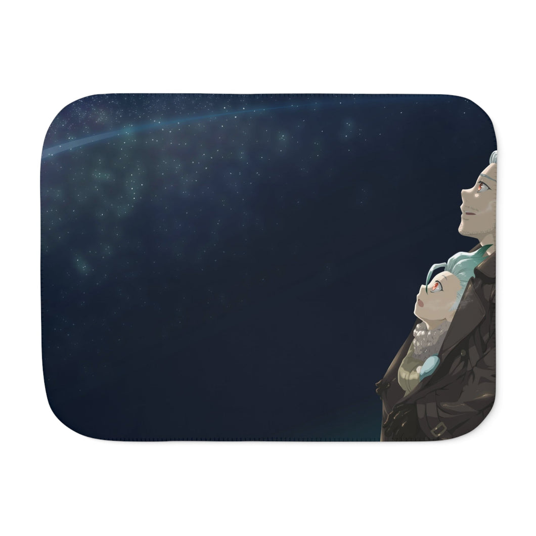 Anime Dr. Stone Sherpa Blanket