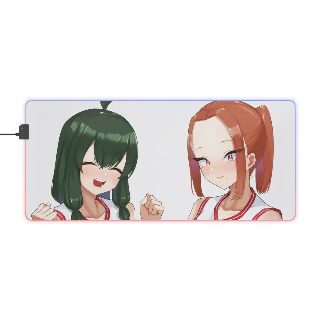 Komi Can't Communicate Kaede Otori, Nene Onemine RGB LED Mouse Pad (Desk Mat)